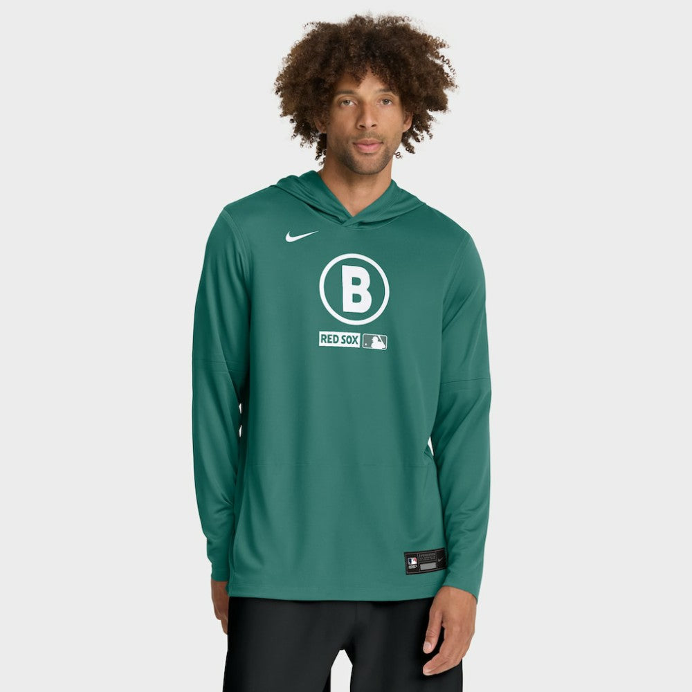 Green Boston Red Sox Nike City Connect Dri-FIT Long Sleeve Hooded T-Shirt