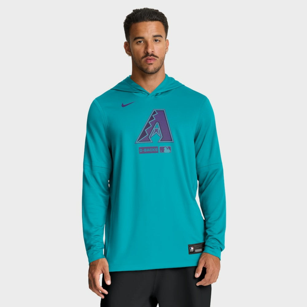 Aqua Arizona Diamondbacks Nike City Connect Dri-FIT Long Sleeve Hooded T-Shirt