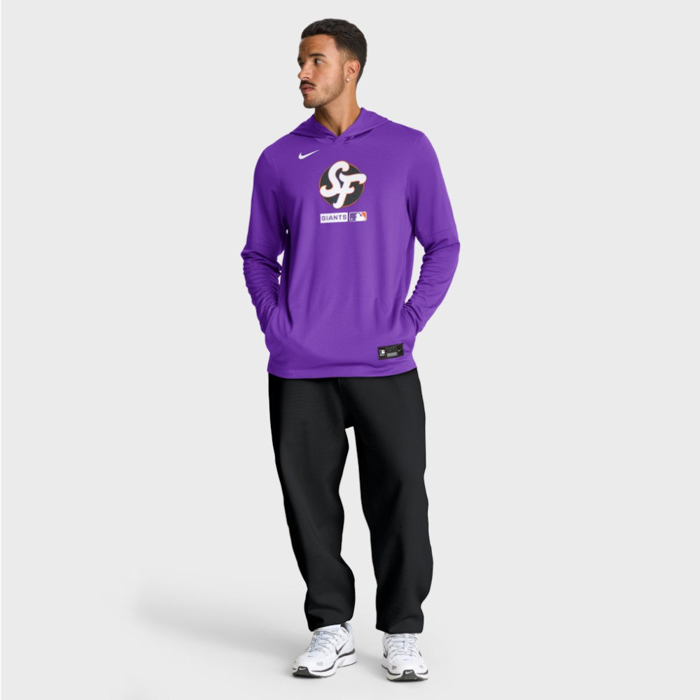 Purple San Francisco Giants Nike City Connect Dri-FIT Long Sleeve Hooded T-Shirt