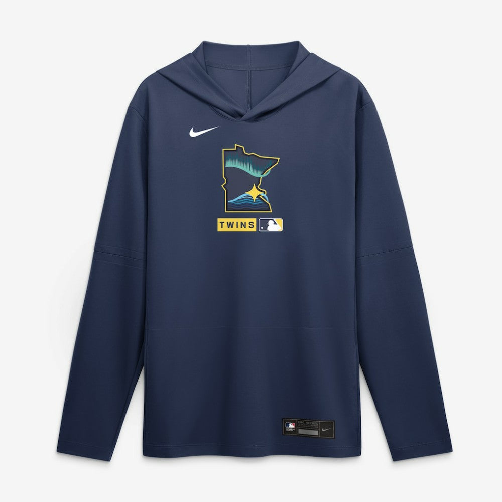 Navy Minnesota Twins Nike City Connect Dri-FIT Long Sleeve Hooded T-Shirt