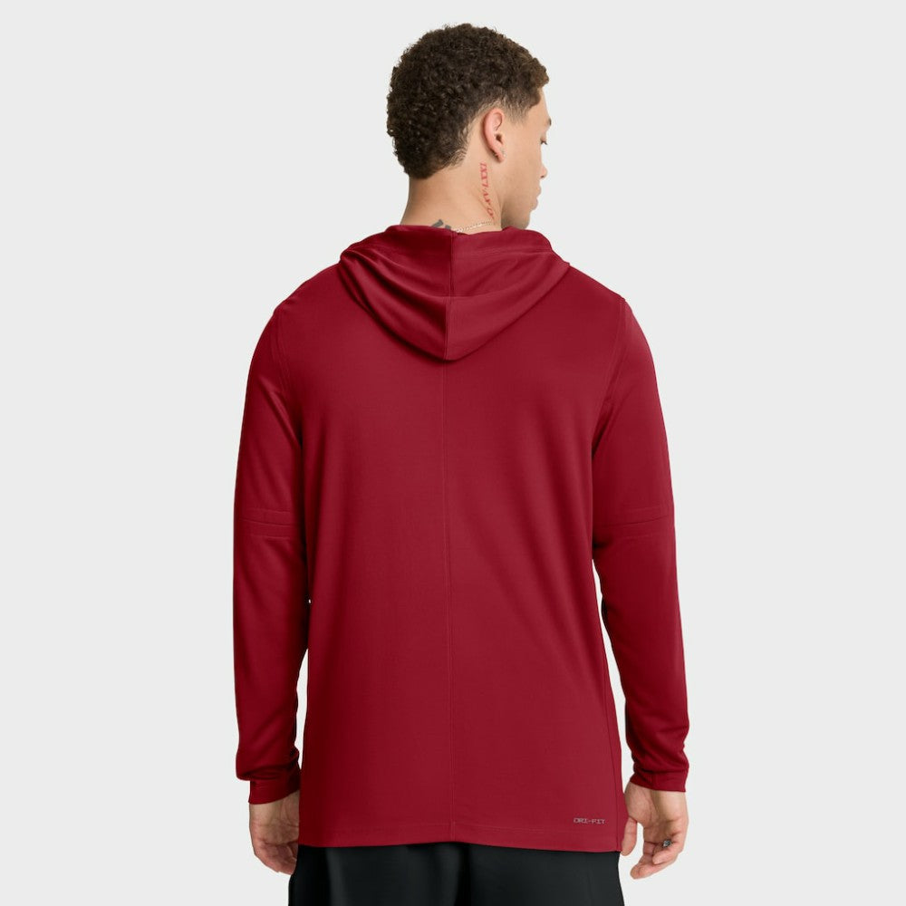 Red Cleveland Guardians Nike City Connect Dri-FIT Long Sleeve Hooded T-Shirt