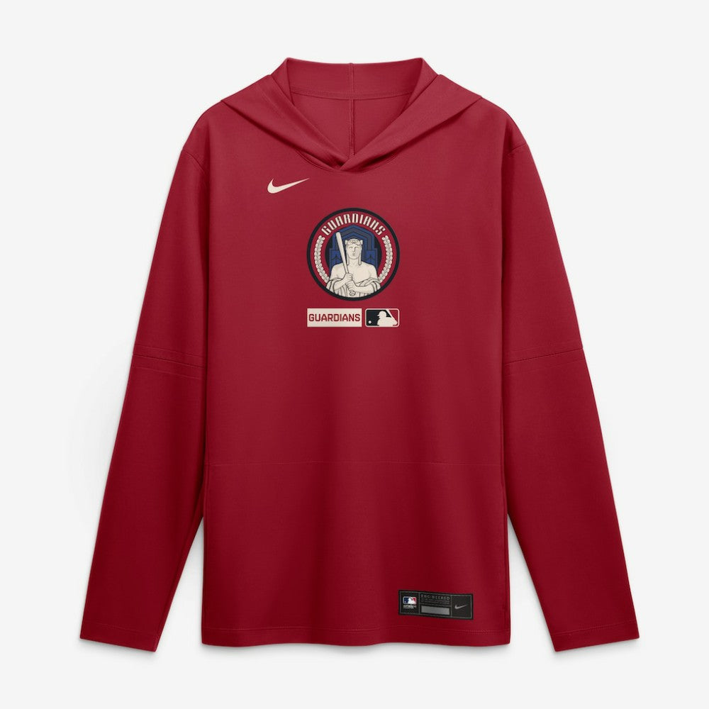 Red Cleveland Guardians Nike City Connect Dri-FIT Long Sleeve Hooded T-Shirt