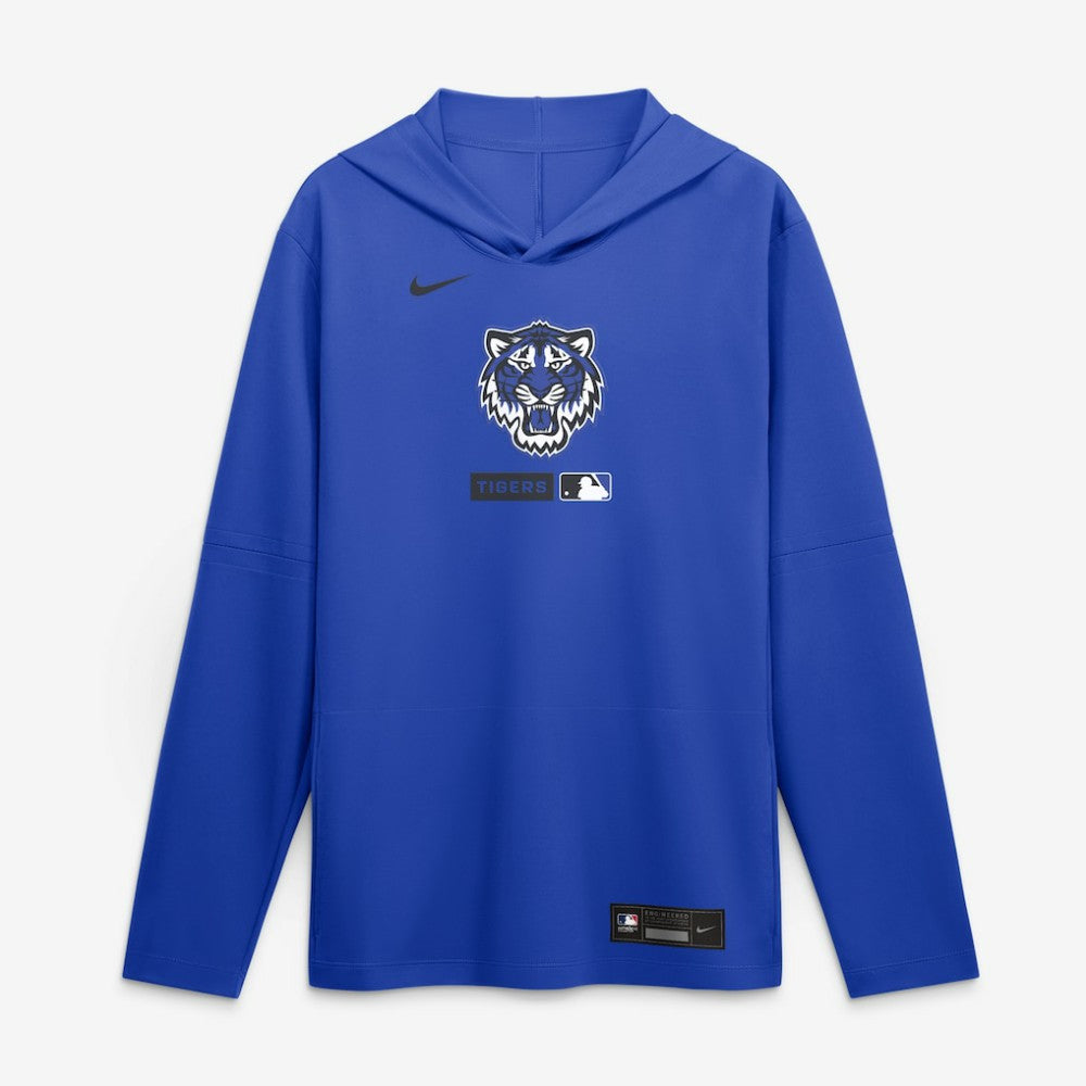 Royal Detroit Tigers Nike City Connect Dri-FIT Long Sleeve Hooded T-Shirt