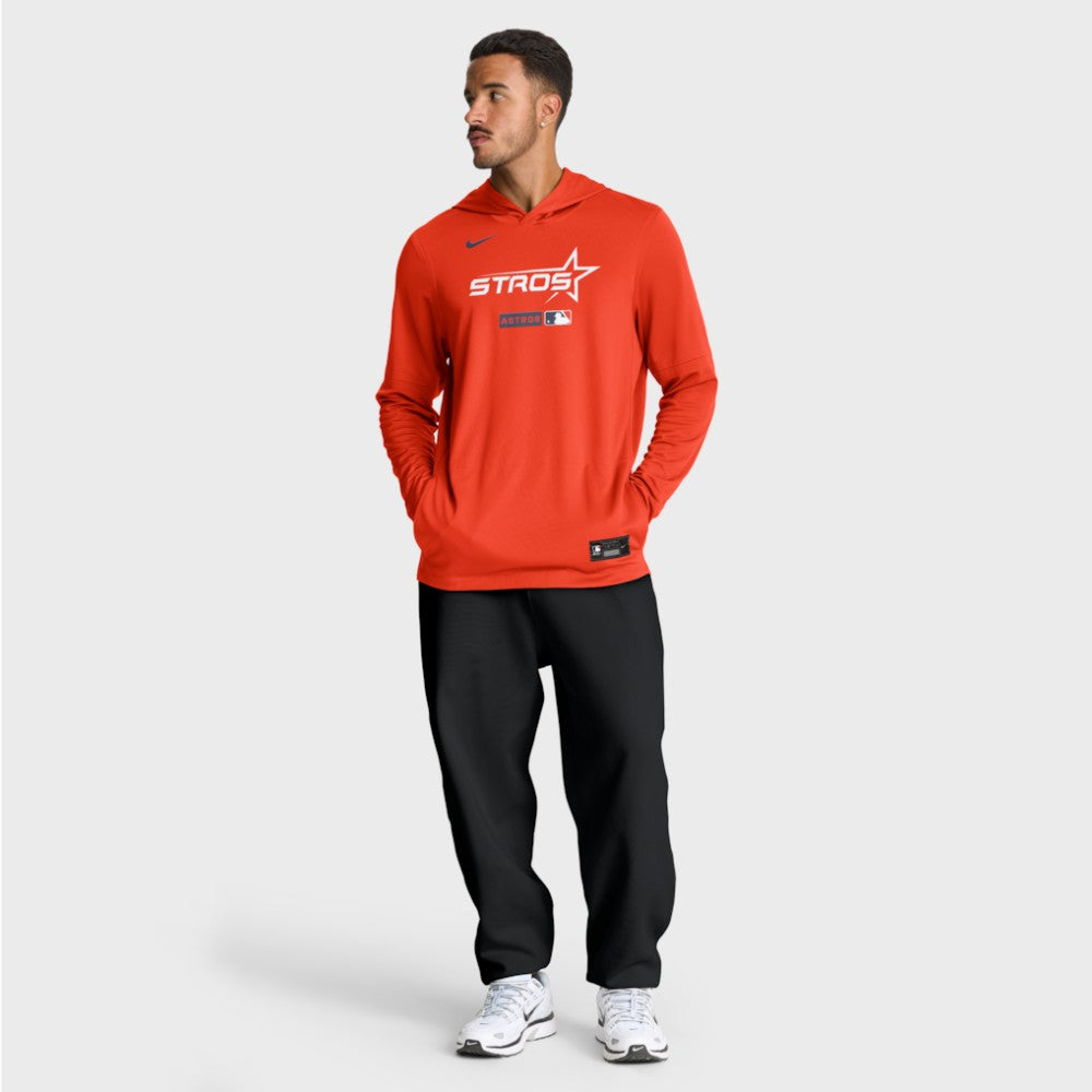 Orange Houston Astros Nike City Connect Dri-FIT Long Sleeve Hooded T-Shirt