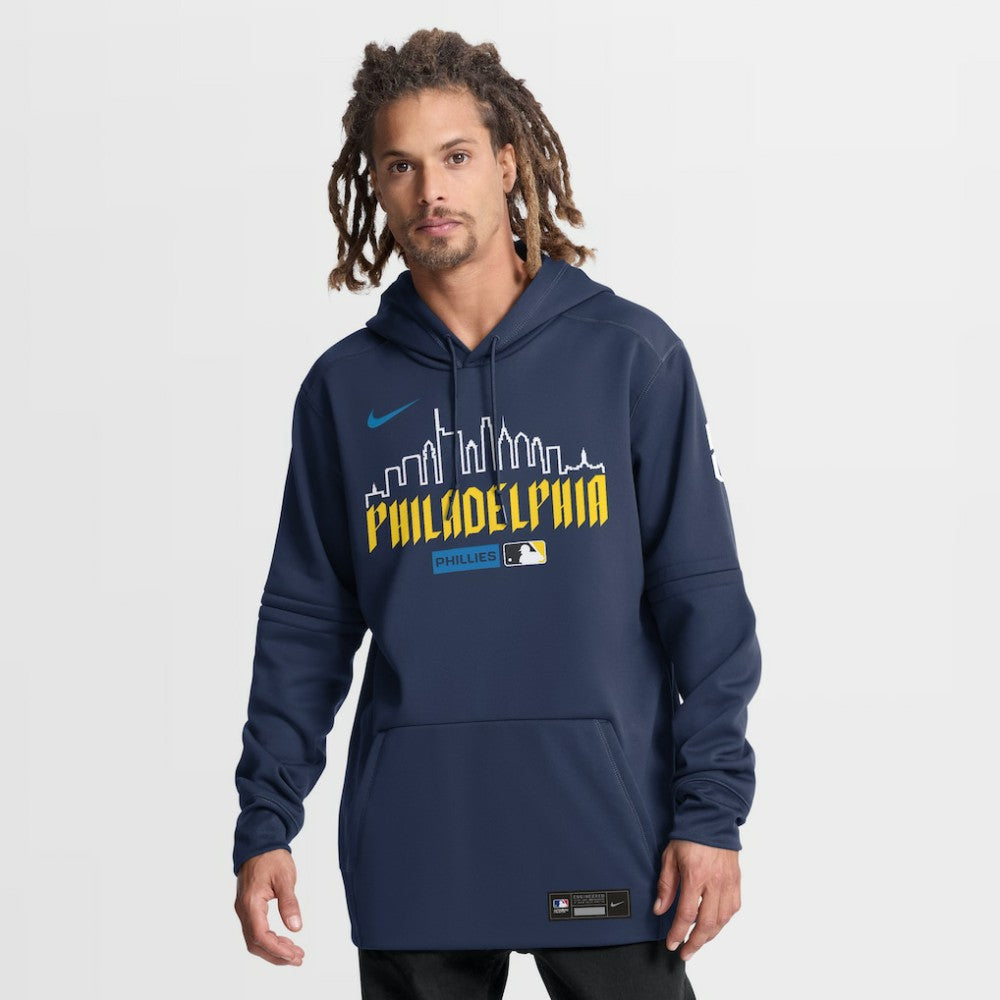 Navy Philadelphia Phillies Nike Authentic Collection City Connect Therma-FIT Hoodie