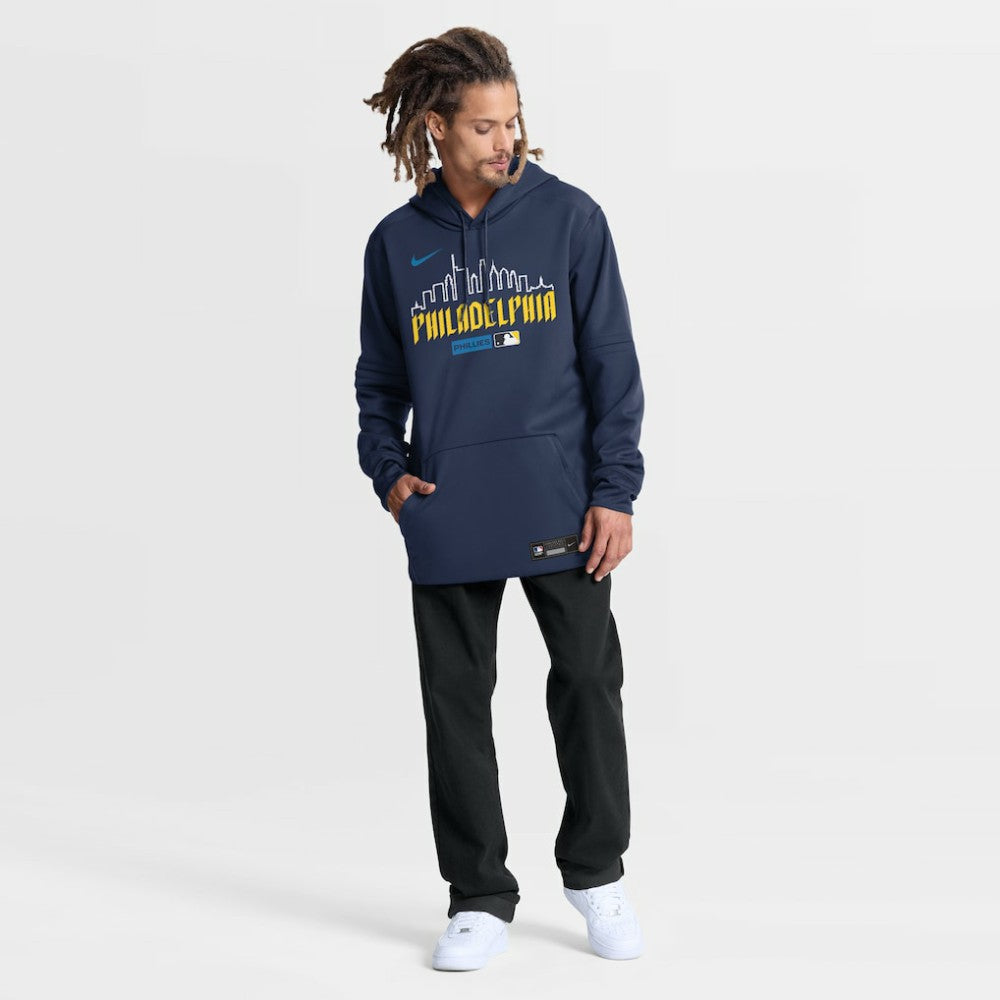 Navy Philadelphia Phillies Nike Authentic Collection City Connect Therma-FIT Hoodie
