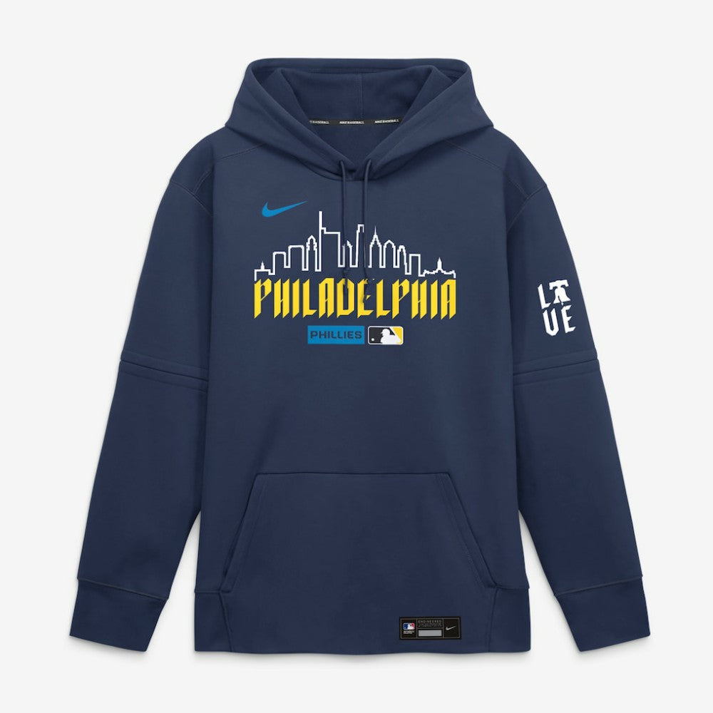 Navy Philadelphia Phillies Nike Authentic Collection City Connect Therma-FIT Hoodie