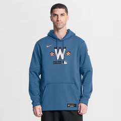 Blue Washington Nationals Nike Authentic Collection City Connect Therma-FIT Hoodie