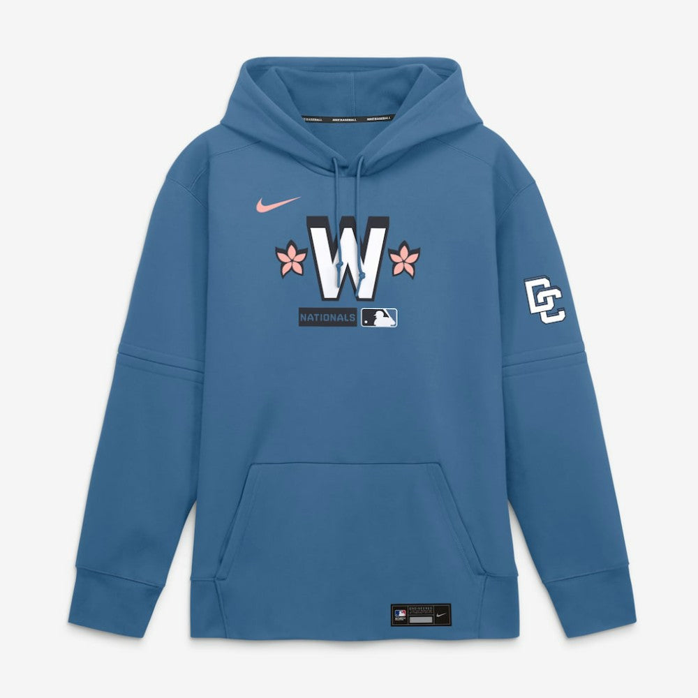 Blue Washington Nationals Nike Authentic Collection City Connect Therma-FIT Hoodie