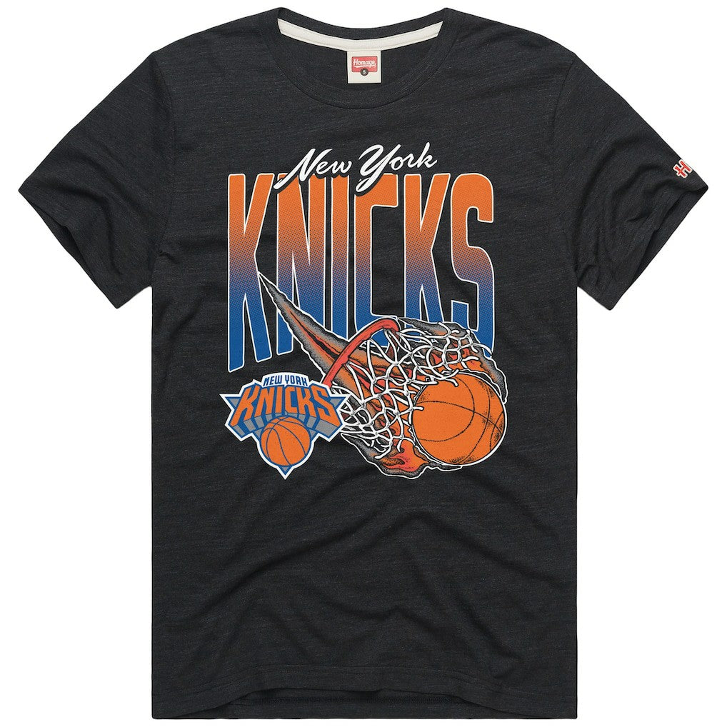 New York Knicks Homage On Fire Tri-Blend T-Shirt