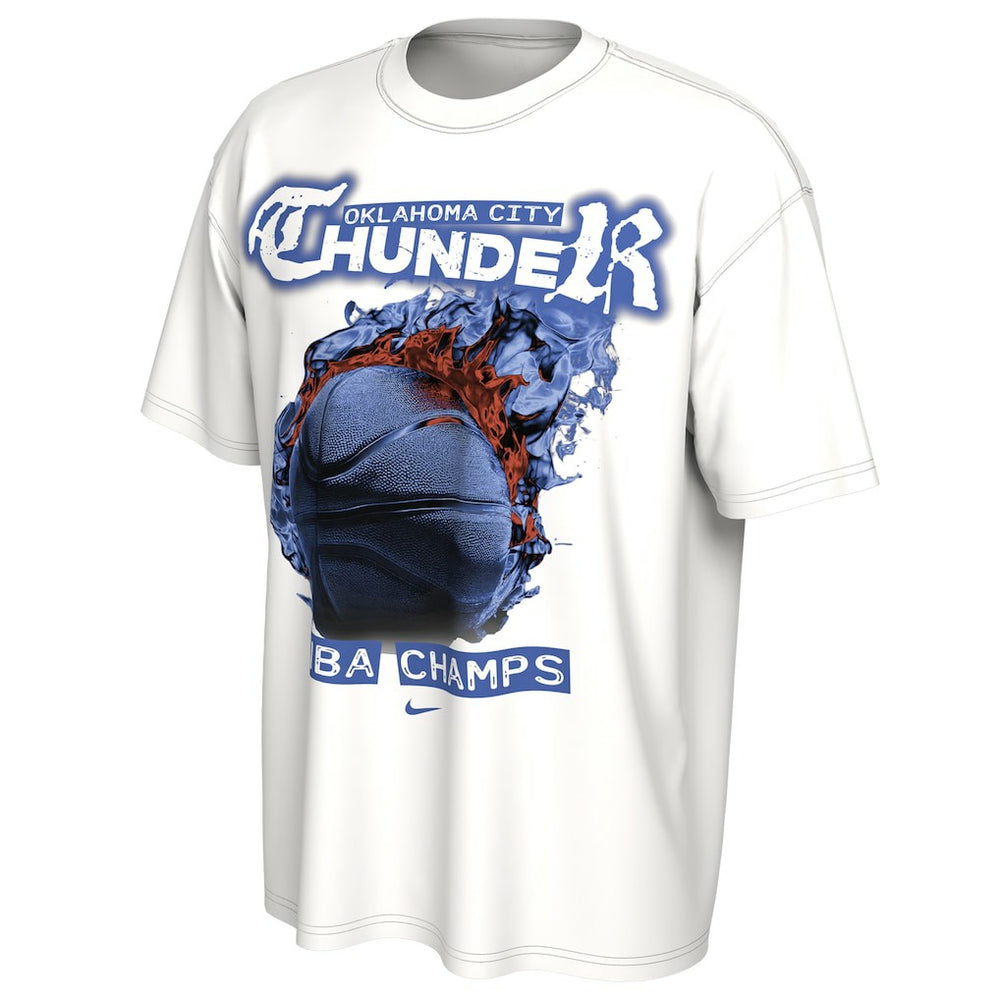 Nike Oklahoma City Thunder Unisex 2025 NBA Finals Champions Celebration Parade Roster T-Shirt