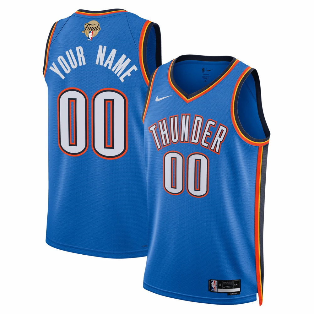 Nike Oklahoma City Thunder Unisex 2025 NBA Finals Patch Custom Swingman Jersey