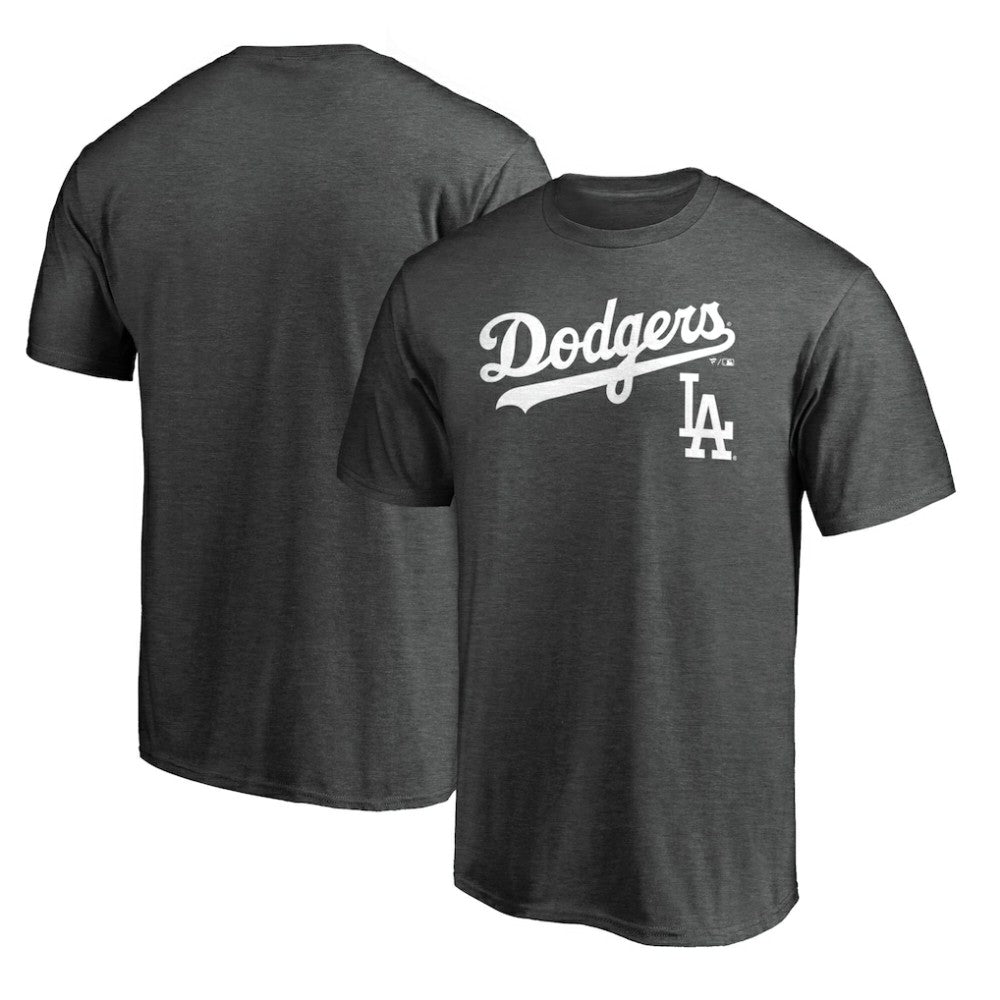 Charcoal Los Angeles Dodgers Team Lockup T-Shirt