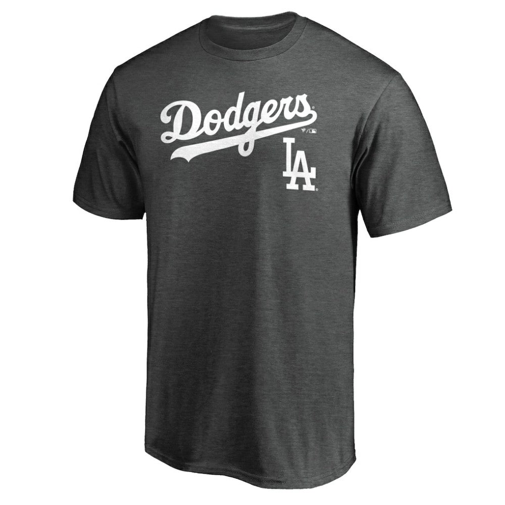 Charcoal Los Angeles Dodgers Team Lockup T-Shirt