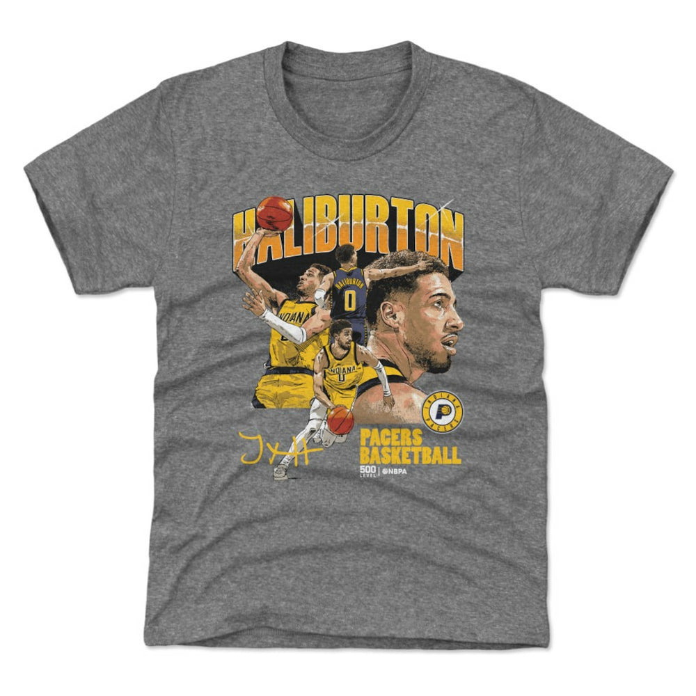 Tyrese Haliburton Indiana Pacers 500 Level Youth Collage T-Shirt