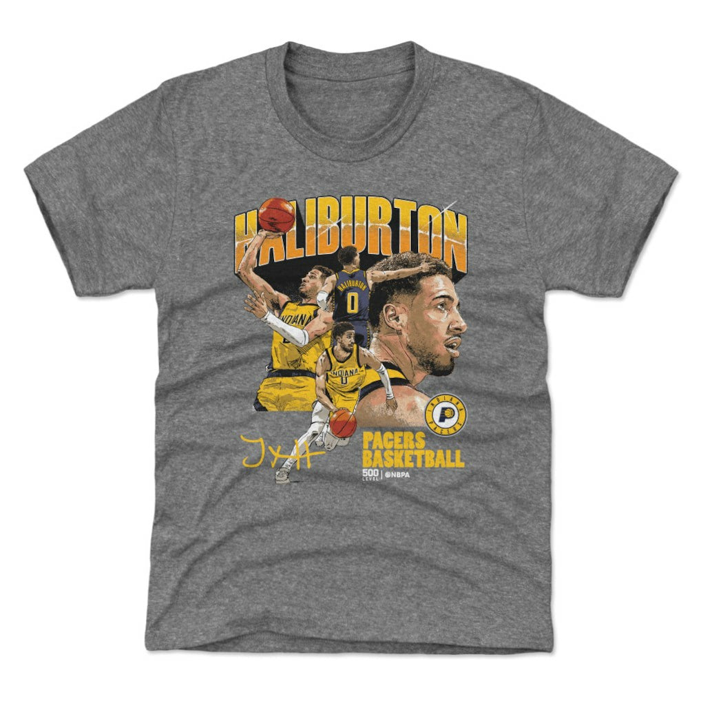Tyrese Haliburton Indiana Pacers 500 Level Youth Collage T-Shirt