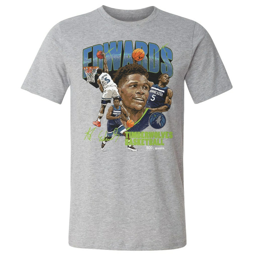 Anthony Edwards Minnesota Timberwolves 500 Level Collage T-Shirt