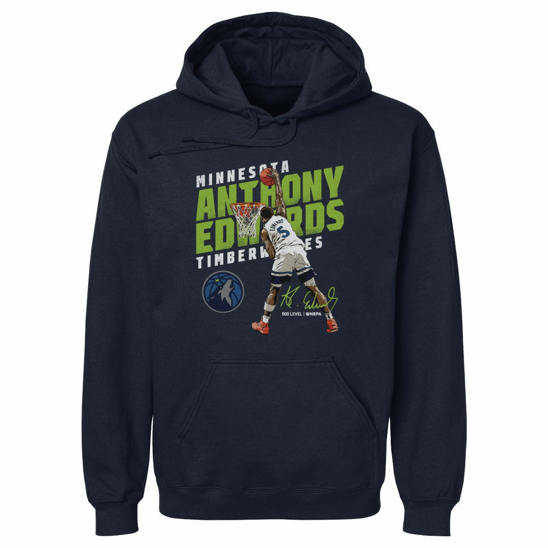 Anthony Edwards Minnesota Timberwolves 500 Level Slant Pullover Hoodie