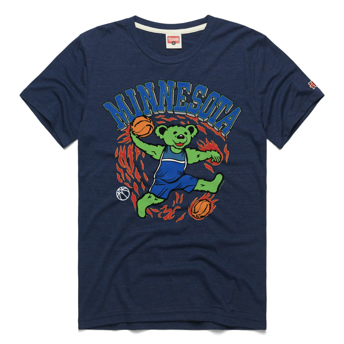 Minnesota Timberwolves Homage Unisex Grateful Dead Tri-Blend T-Shirt