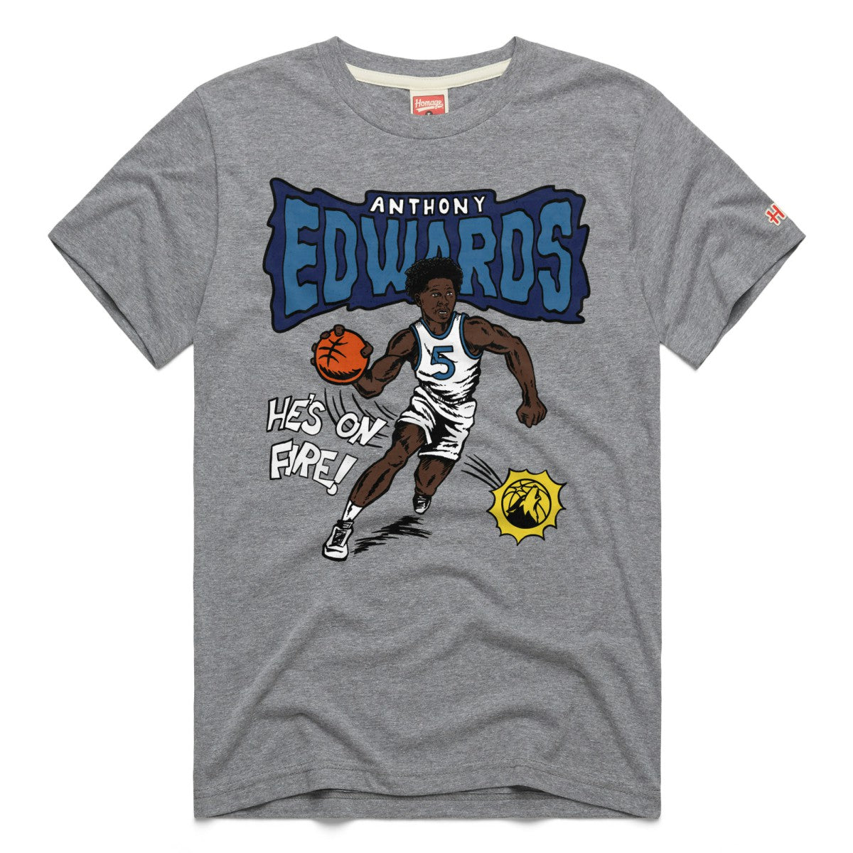 Anthony Edwards Minnesota Timberwolves Homage Unisex Comic Book Tri-Blend T-Shirt