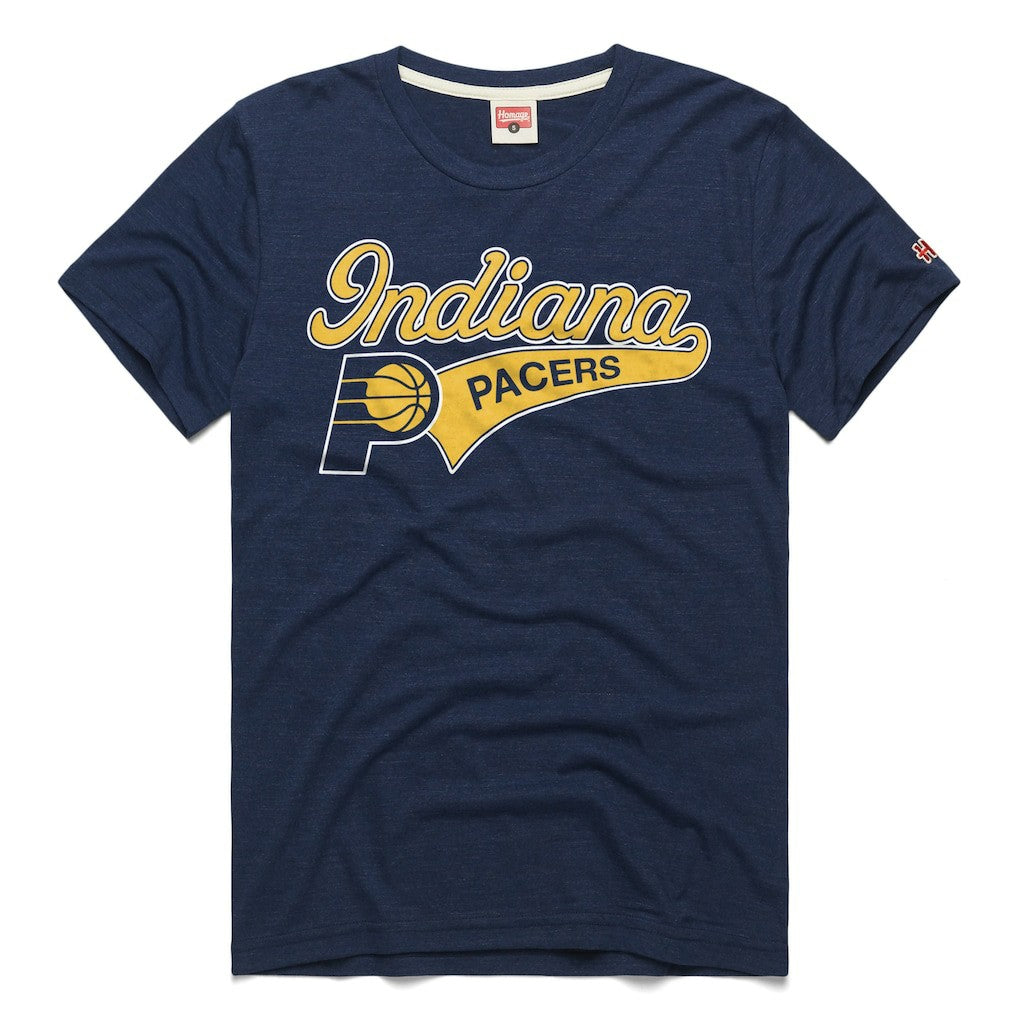 Indiana Pacers Homage Unisex Script Tri-Blend T-Shirt