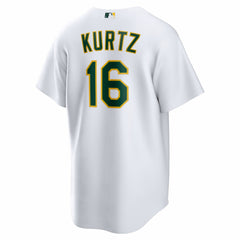 White Nick Kurtz Athletics Nike Home Replica Player Jersey