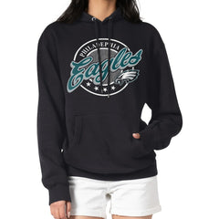 G-III 4Her by Carl Banks Women's Pinstripe Circle Fleece Pullover Hoodie - Philadelphia Eagles Hoodies
