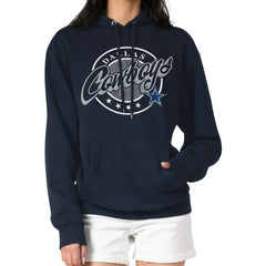 G-III 4Her by Carl Banks Women's Pinstripe Circle Fleece Pullover Hoodie - Dallas Cowboys Hoodies