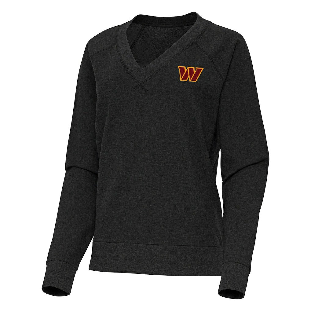 Antigua Women's Varsity Tri-Blend V-Neck Long Sleeve T-Shirt - Washington Commanders T-shirts