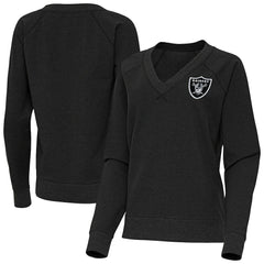 Antigua Women's Varsity Tri-Blend V-Neck Long Sleeve T-Shirt - Las Vegas Raiders T-shirts