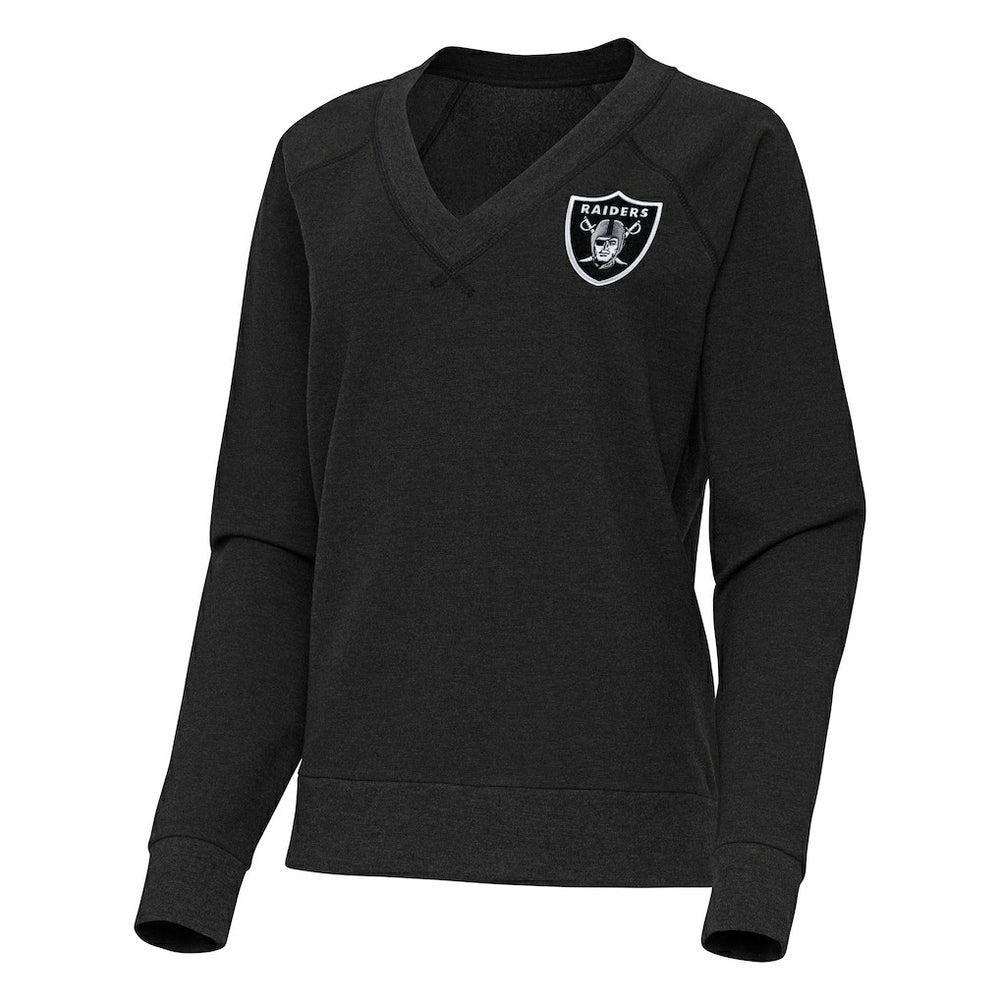 Antigua Women's Varsity Tri-Blend V-Neck Long Sleeve T-Shirt - Las Vegas Raiders T-shirts