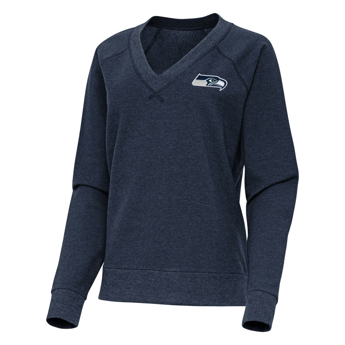 Antigua Women's Varsity Tri-Blend V-Neck Long Sleeve T-Shirt - Seattle Seahawks T-shirts