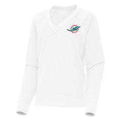 Antigua Women's Varsity Tri-Blend V-Neck Long Sleeve T-Shirt - Miami Dolphins T-shirts