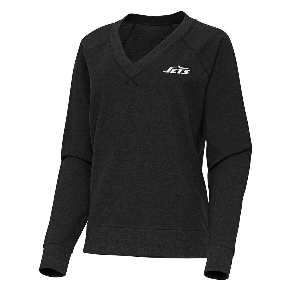 Antigua Women's Varsity Tri-Blend V-Neck Long Sleeve T-Shirt - New York Jets T-shirts