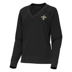 Antigua Women's Varsity Tri-Blend V-Neck Long Sleeve T-Shirt - New Orleans Saints T-shirts