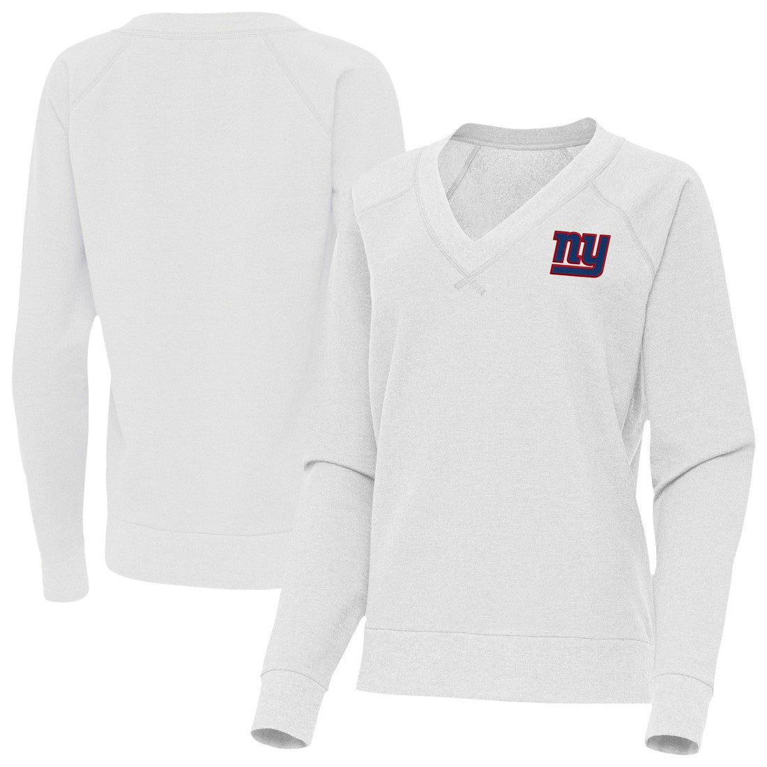 Antigua Women's Varsity Tri-Blend V-Neck Long Sleeve T-Shirt - New York Giants T-shirts