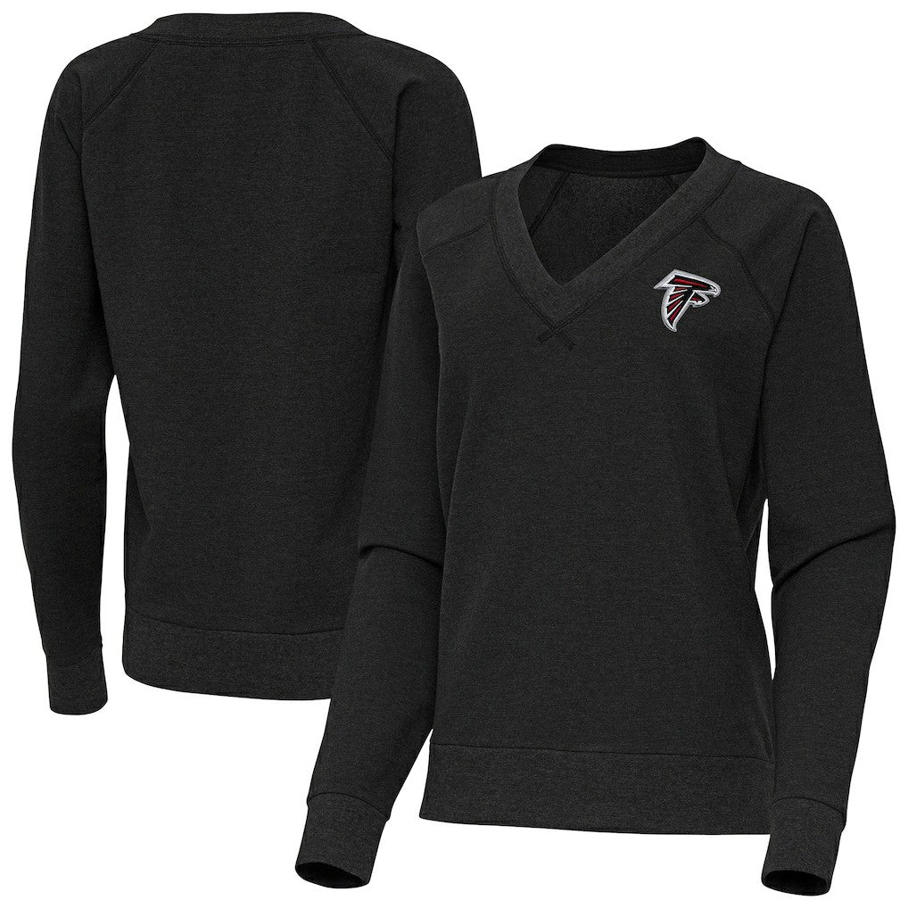 Antigua Women's Varsity Tri-Blend V-Neck Long Sleeve T-Shirt - Atlanta Falcons T-shirts