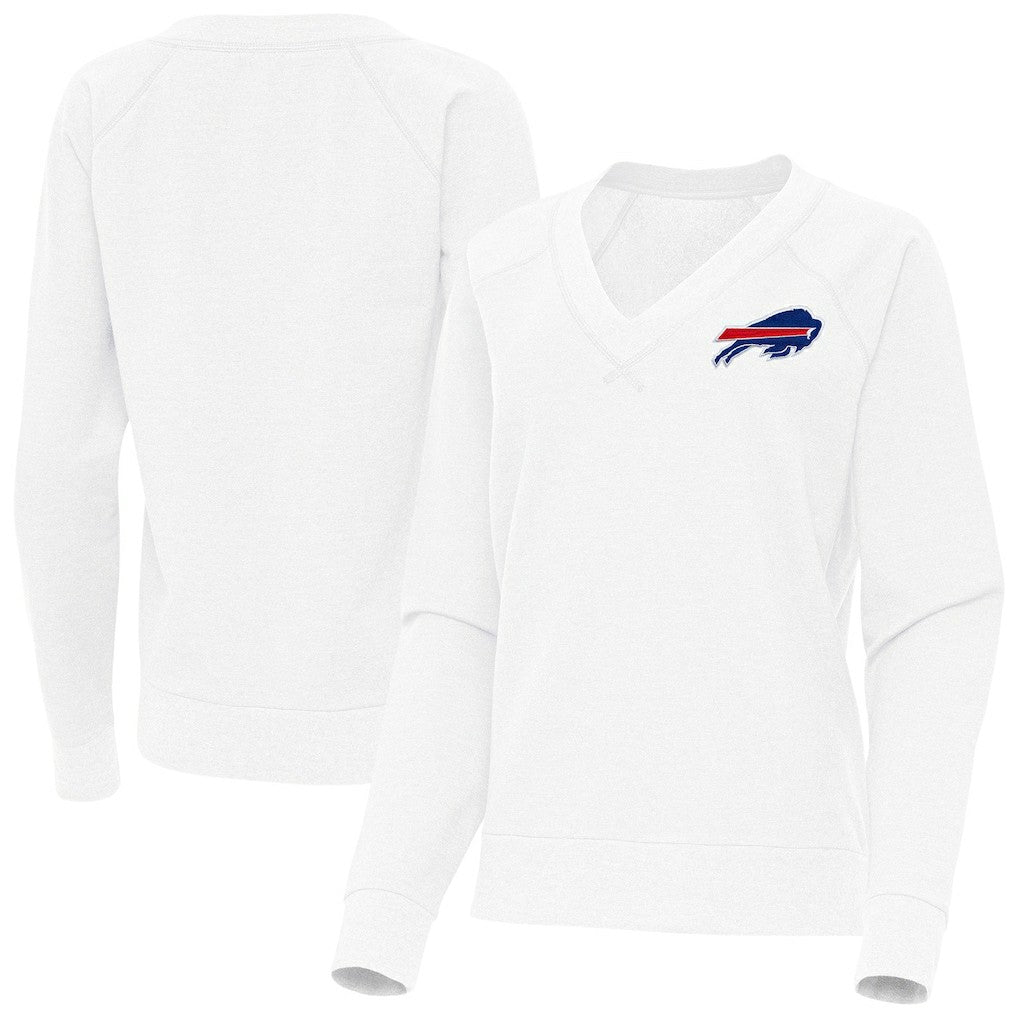 Antigua Women's Varsity Tri-Blend V-Neck Long Sleeve T-Shirt - Buffalo Bills T-shirts