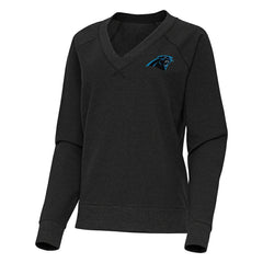 Antigua Women's Varsity Tri-Blend V-Neck Long Sleeve T-Shirt - Carolina Panthers T-shirts