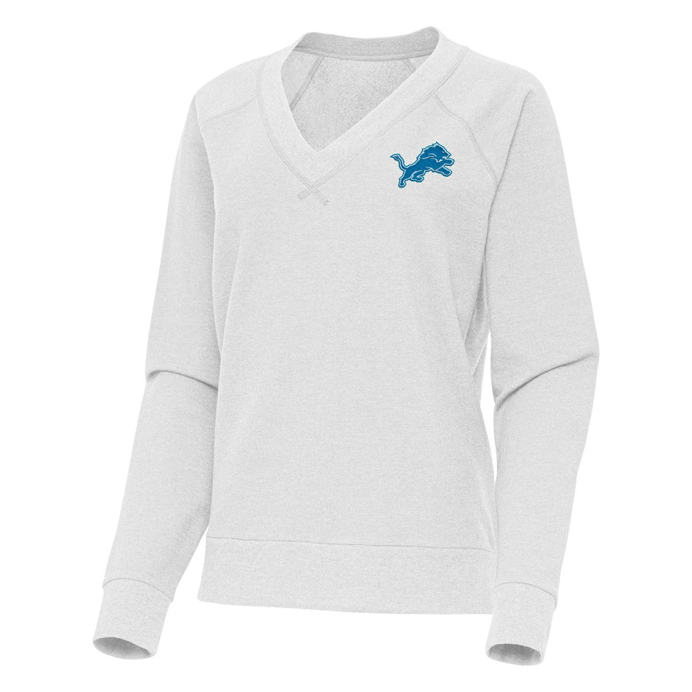 Antigua Women's Varsity Tri-Blend V-Neck Long Sleeve T-Shirt - Detroit Lions T-shirts