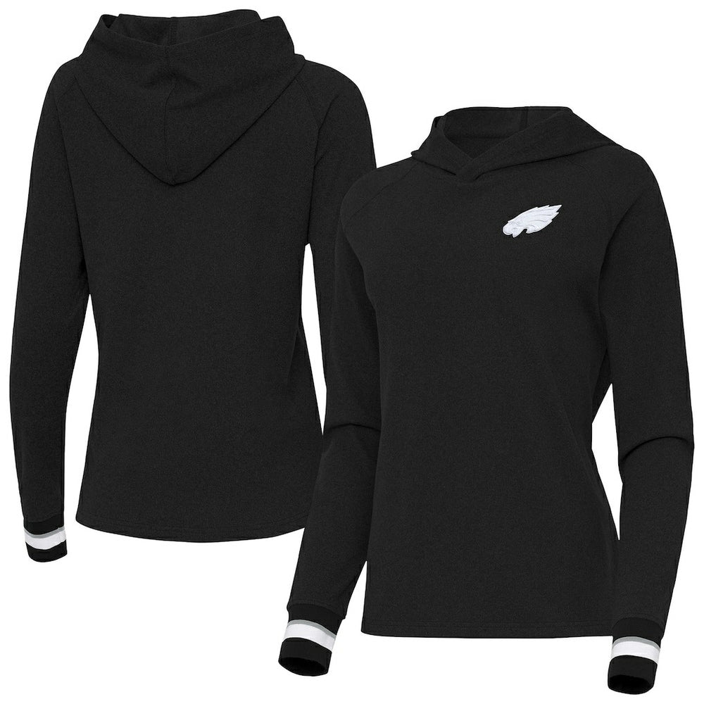 Antigua Women's Trek Raglan Pullover Hoodie - Philadelphia Eagles Hoodies