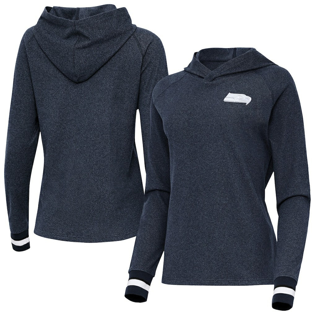 Antigua Women's Trek Raglan Pullover Hoodie - Seattle Seahawks Hoodies