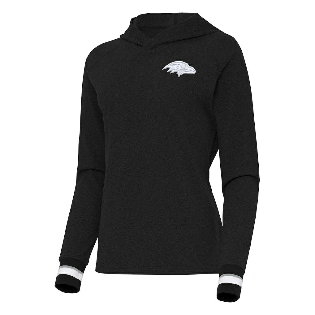 Antigua Women's Trek Raglan Pullover Hoodie - Baltimore Ravens Hoodies