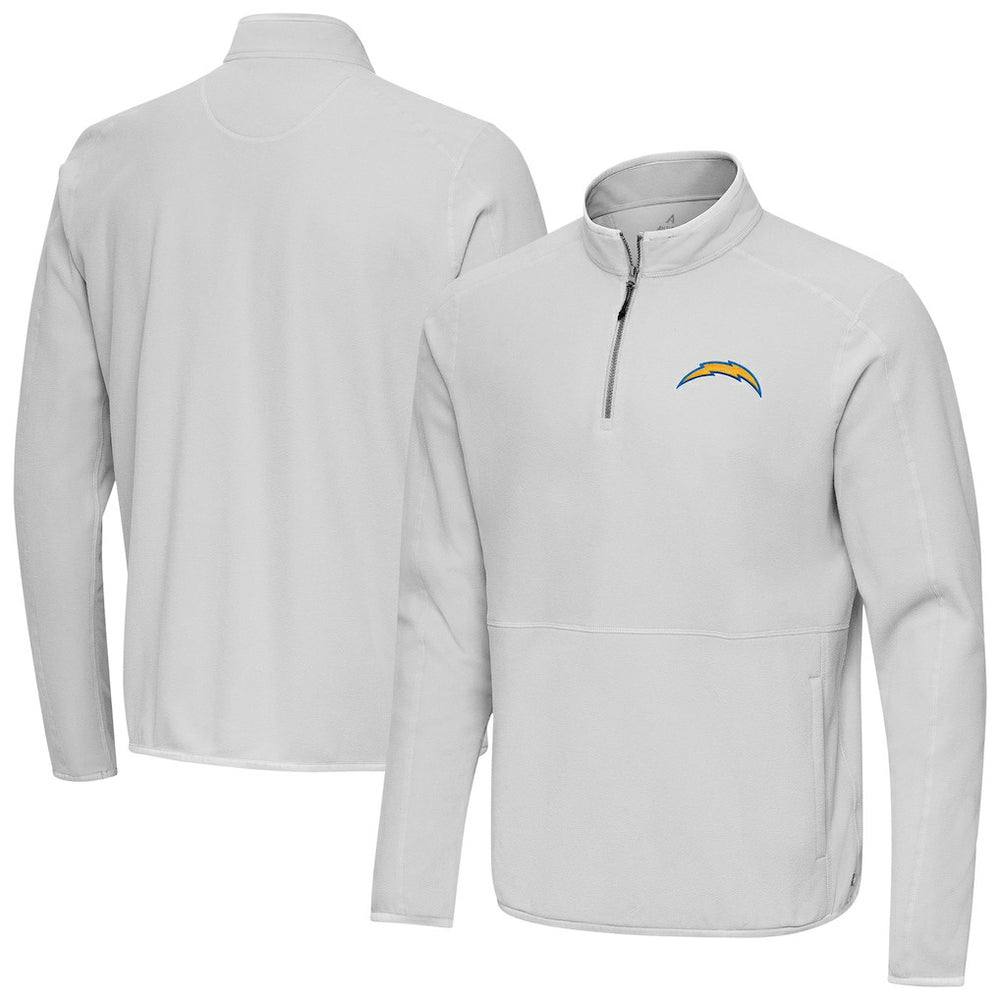 Antigua Step Up Quarter-Zip Pullover - Los Angeles Chargers Pullover