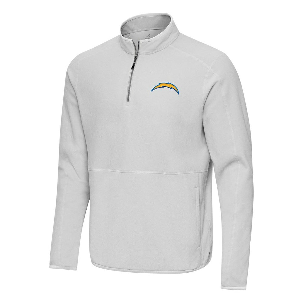 Antigua Step Up Quarter-Zip Pullover - Los Angeles Chargers Pullover