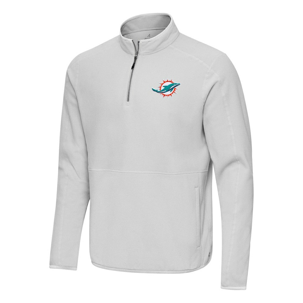Antigua Step Up Quarter-Zip Pullover - Miami Dolphins Pullover