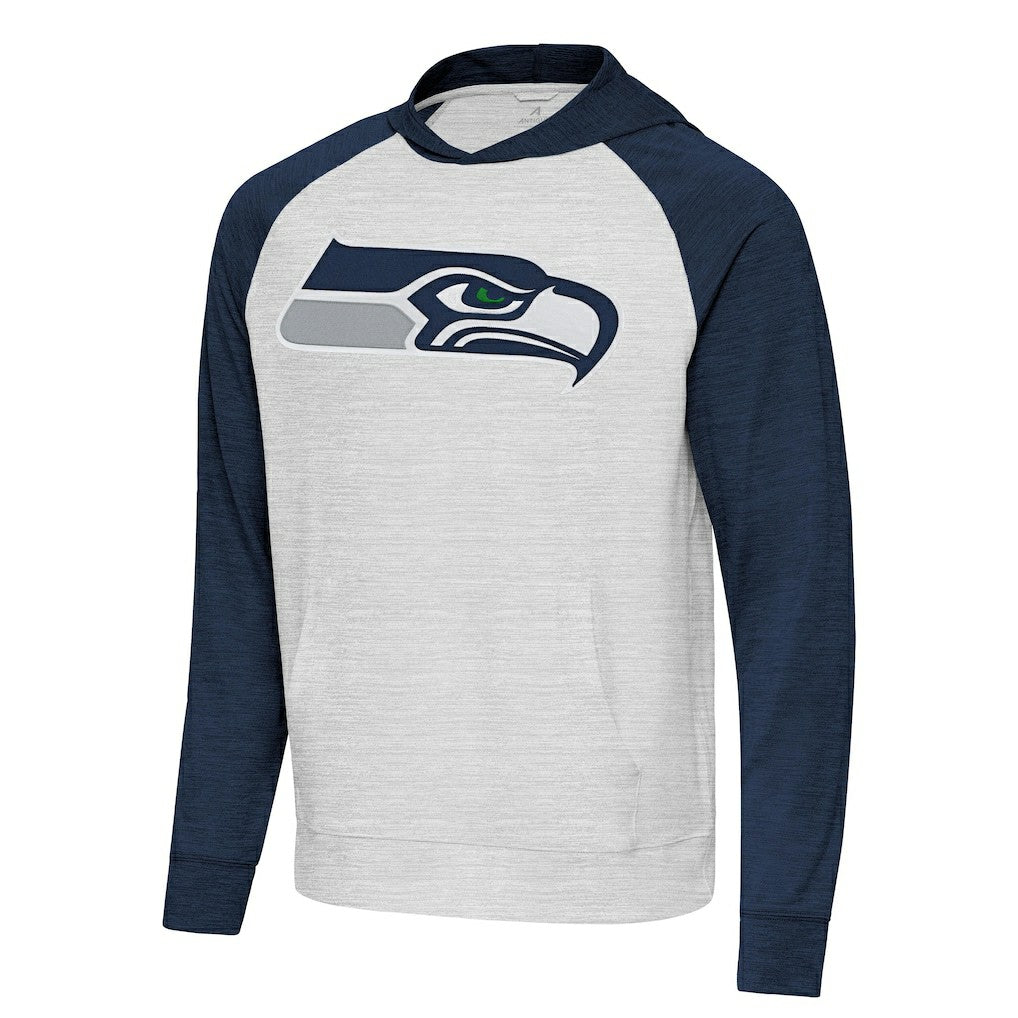 Antigua Urgent Raglan Pullover Hoodie - Seattle Seahawks Hoodies