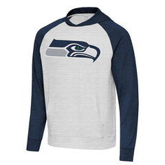 Antigua Urgent Raglan Pullover Hoodie - Seattle Seahawks Hoodies