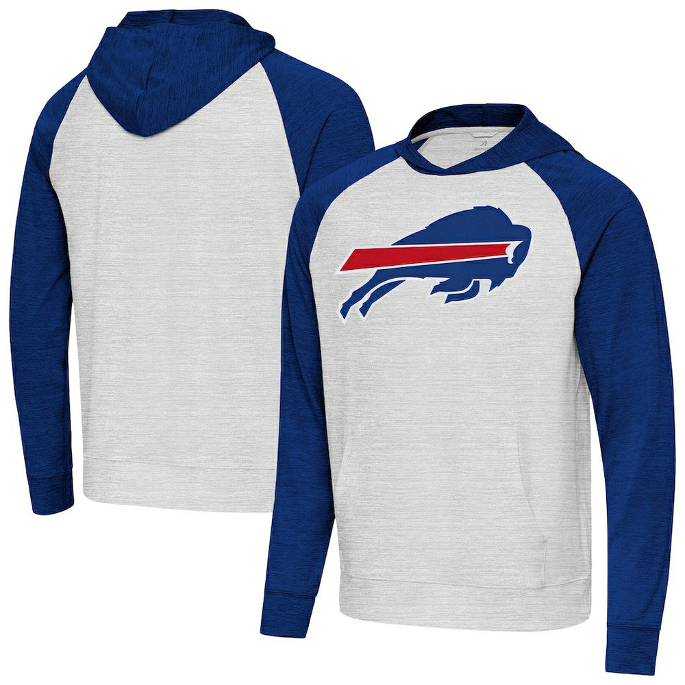 Antigua Urgent Raglan Pullover Hoodie - Buffalo Bills Hoodies