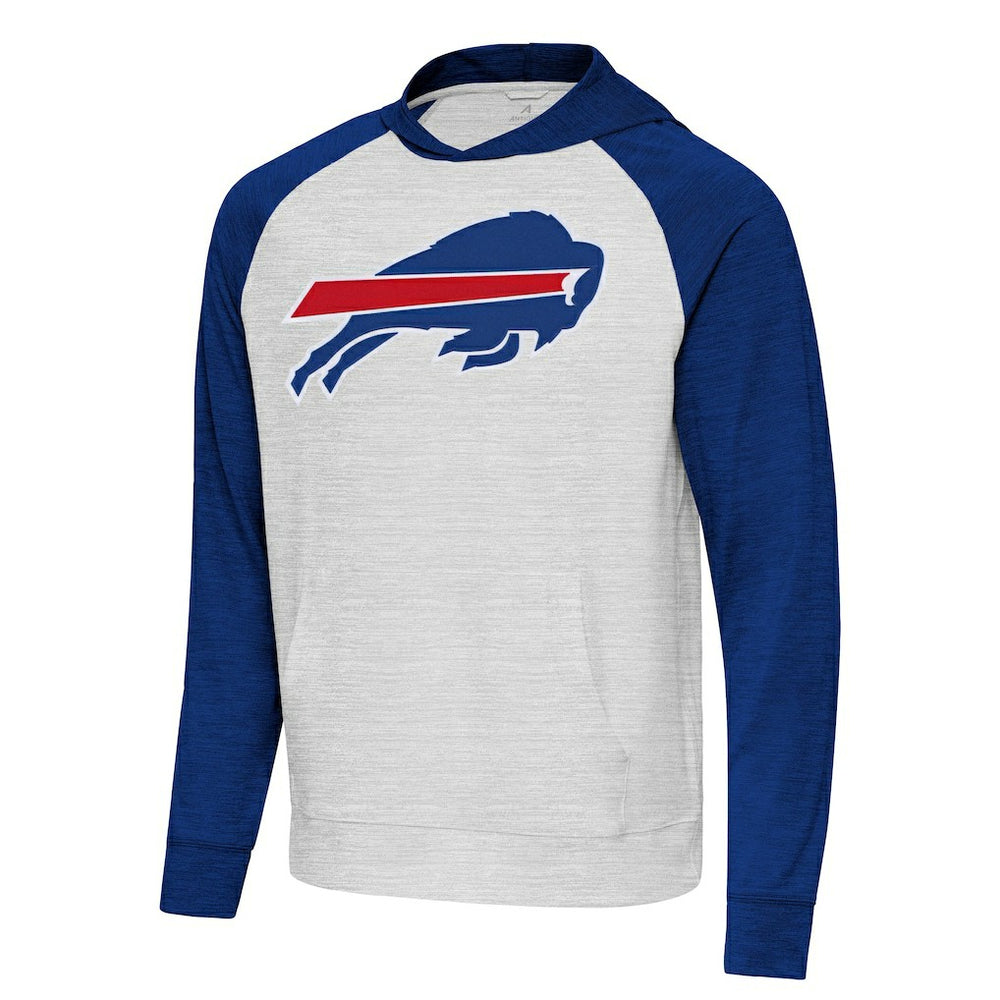 Antigua Urgent Raglan Pullover Hoodie - Buffalo Bills Hoodies